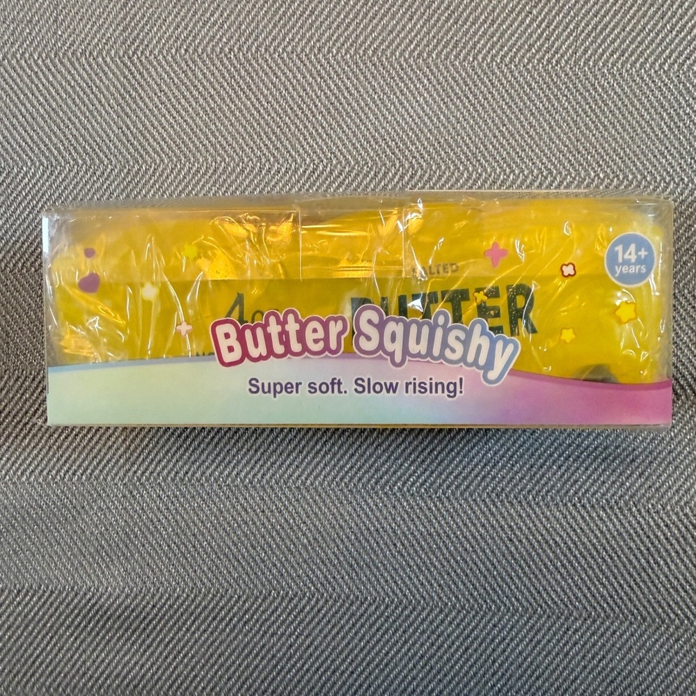 Butter Squishy Stick Slime Block Fidget Toy Yellow Slow Rising M-HYB-P130-21 152